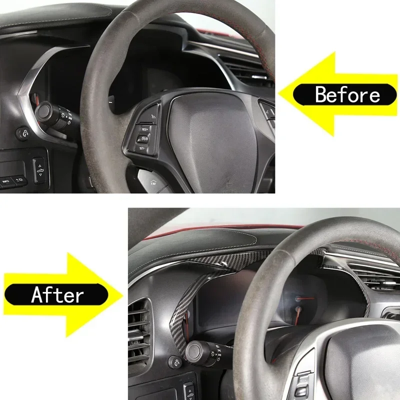 For 2014-2019 Chevrolet Corvette C7 ABS car styling car dashboard trim strip sticker car modification protection accessories