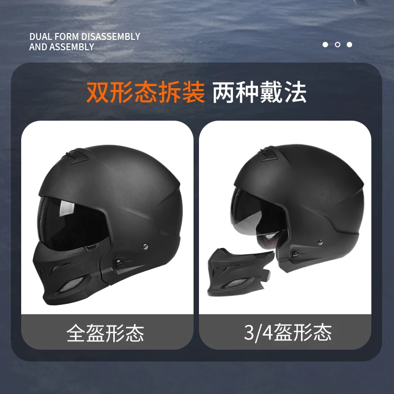 الرجعية دراجة نارية خوذة خوذة لكامل الوجه للرجال والنساء دراجة نارية كهربائية العقرب مزيج نصف خوذة جميع المواسم الصيف خوذة أمان