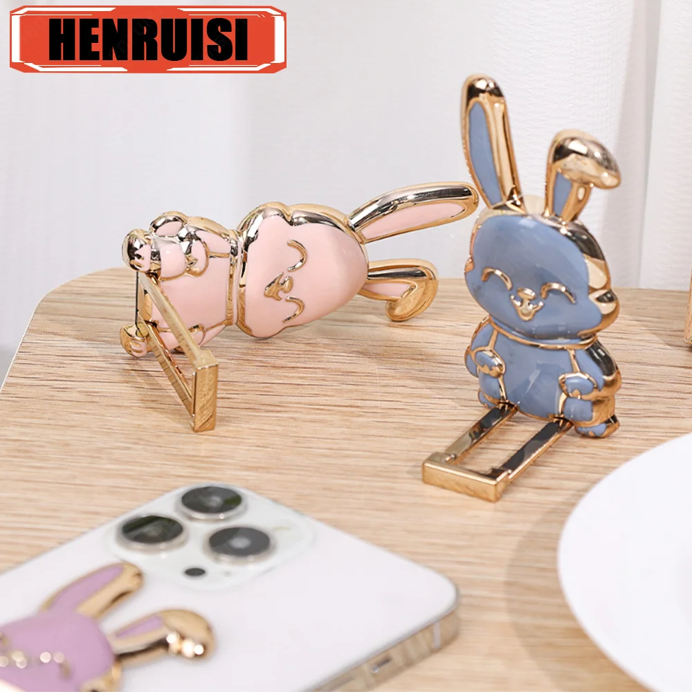 

Держатель для мобильного телефона, универсальный мультяшный тяга, кролик для кронштейна для телефона, опорные подставки, складное кольцо на палец, подставка, тянущее кольцо