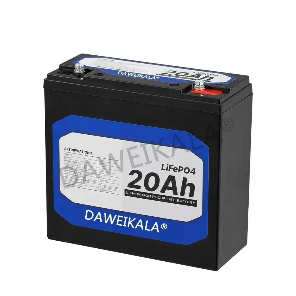 Nuova batteria 12V 20Ah LiFePo4 litio ferro fosfato 12V 24V LiFePo4 batteria ricaricabile per scooter per bambini motore per barche senza tasse