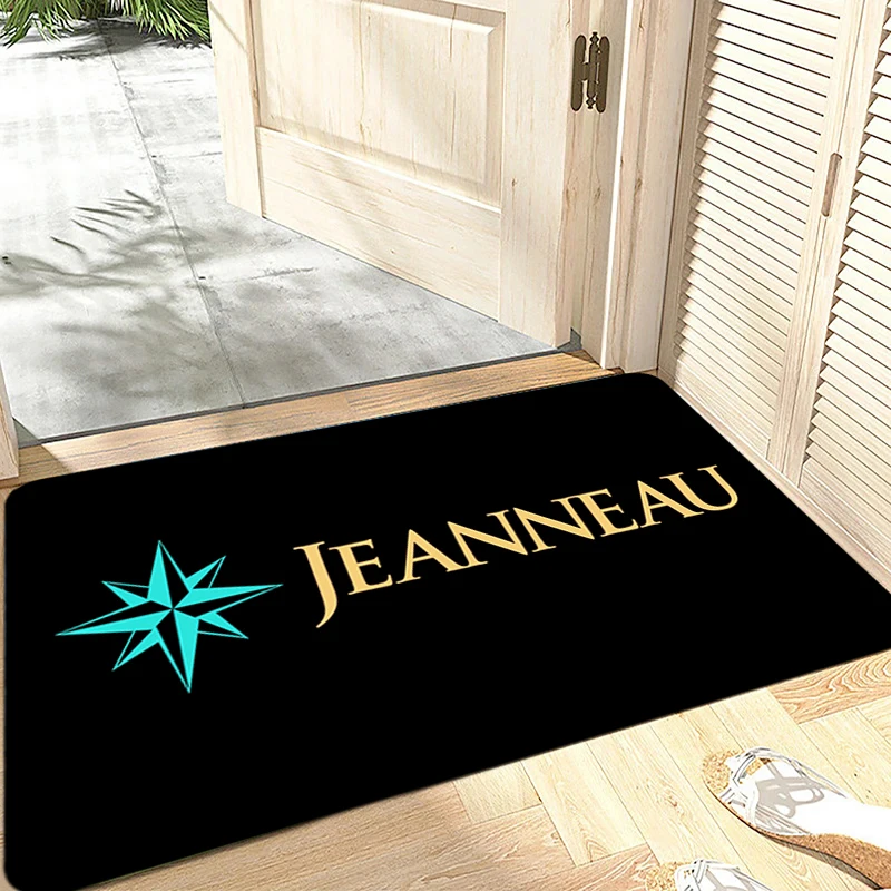 Image 4: Tapis de sol de bienvenue pour entrée JEANNEAU, salle de bain, couloir, cuisine, absorbant l'eau, décoration de maison moelleuse