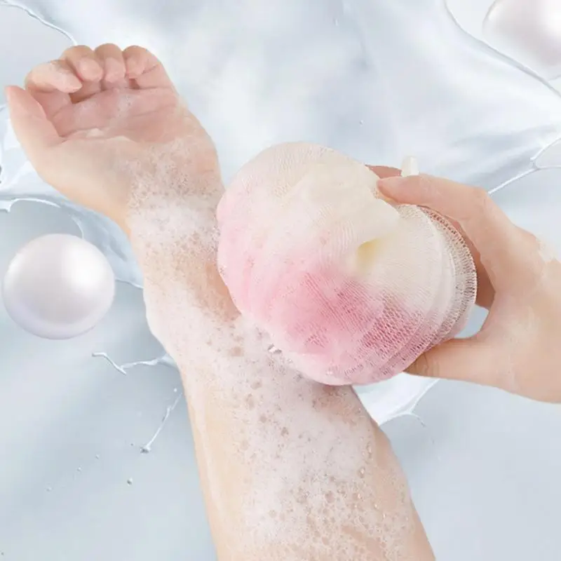 

Soft Bath Scrub Bath Ball Body Clean Bath Puff Bathroom Supplies Pumpkin Shape Scrubbing Bubble Shower Mesh Sponge Back Brush