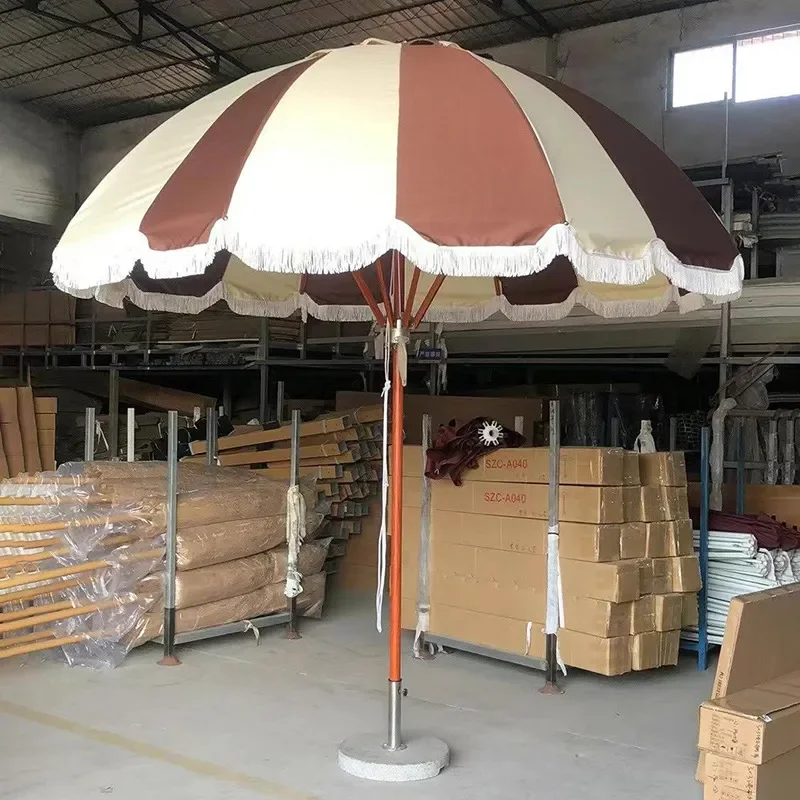 for Outdoor Sun Umbrella Garden Middle Pillar Aluminum Landscape Park Playground Poolside Advertising Decorative Parasol