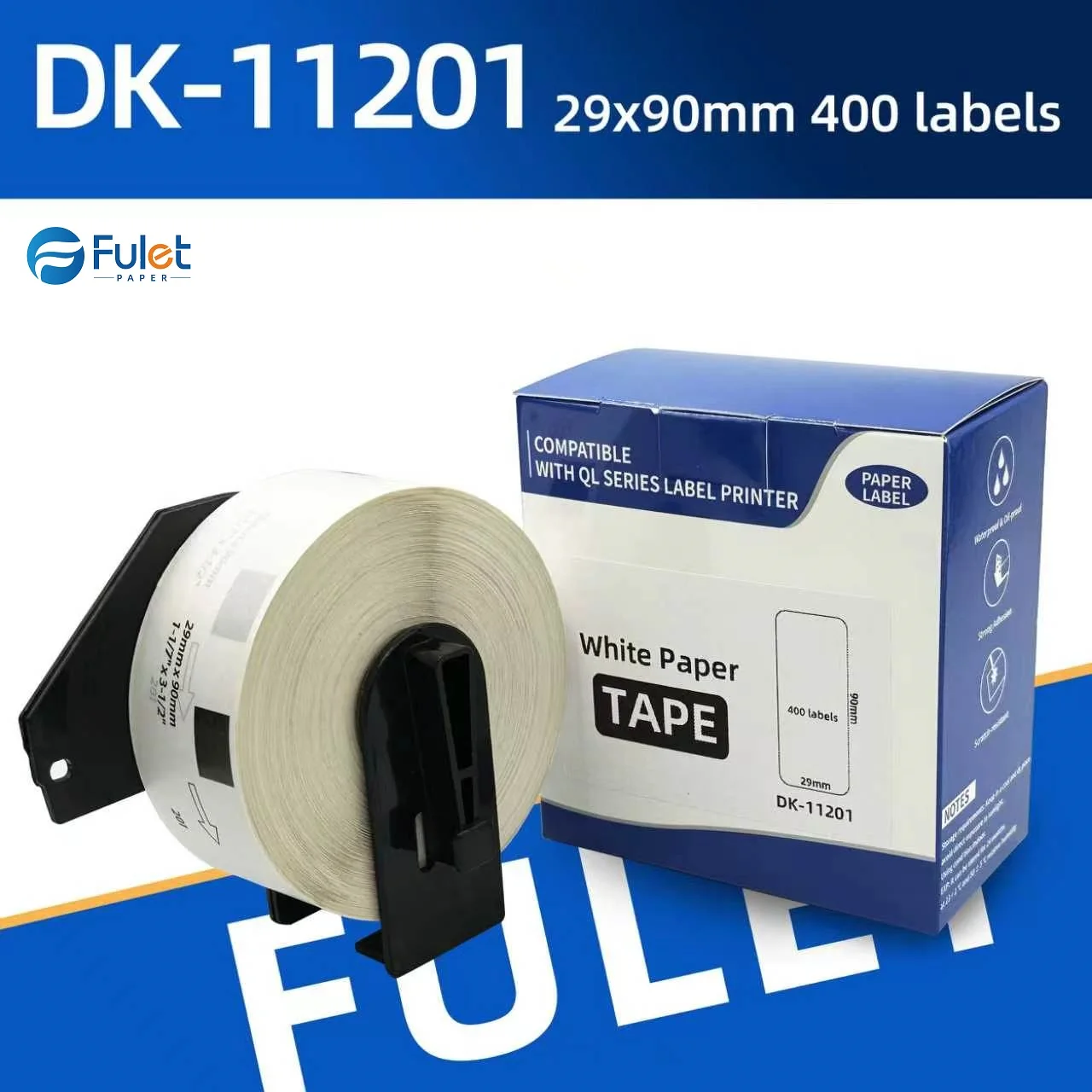 Compatible Brother Printer DK-11201 DK-1201 DK11201 DK1201 DK 11201 1201 Black on White Self Adhesive Thermal Paper Label