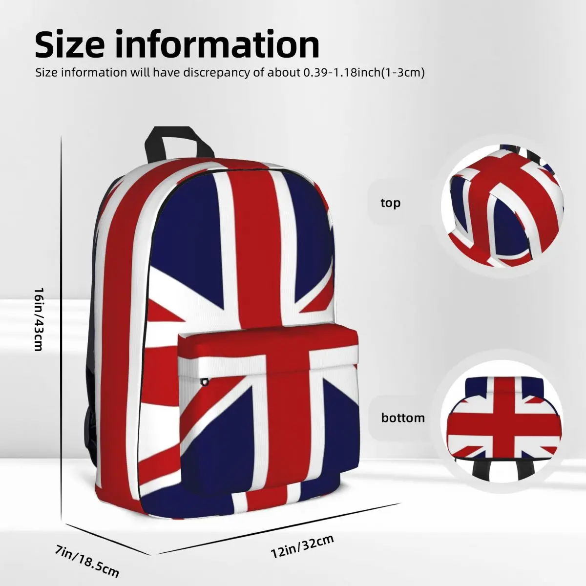 Union Jack Flag Of The UK Backpacks Student Book bag Shoulder Bag Laptop Rucksack Fashion Travel Rucksack Children School Bag