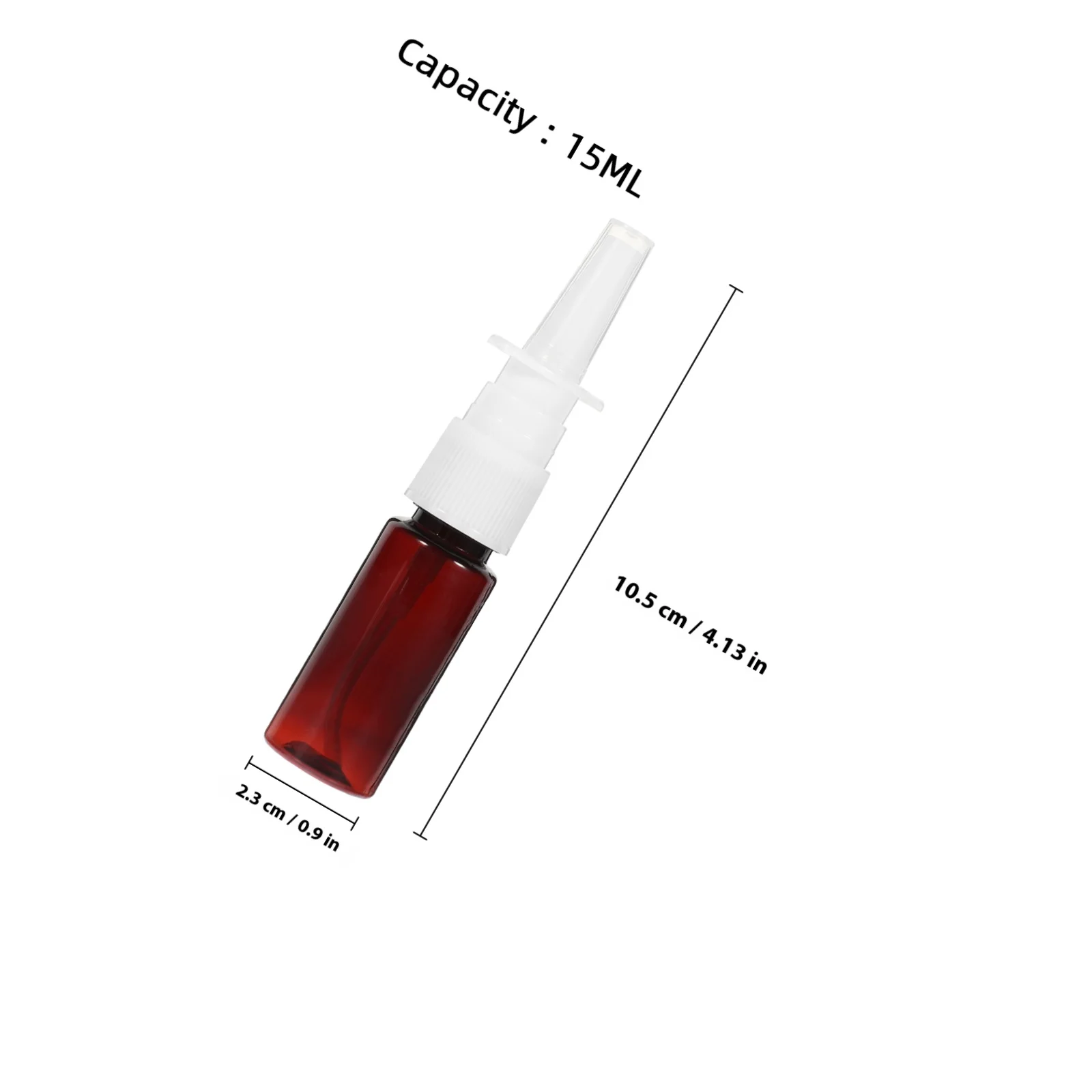 10pcs 15Ml Nasal Spray Bottle Refillable Portable Mini Plastic Spray Bottles For Travel Outdoor Fine Mist Empty Transparent Pet