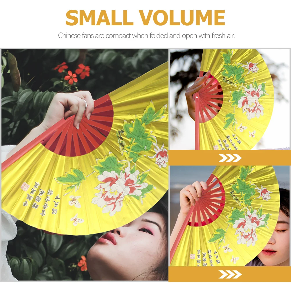 

Hand Fan Foldable Chinese Style Decorative Fitness Dancing Performance Prop Wall Adornment Summer Cooling Gift Lightweight