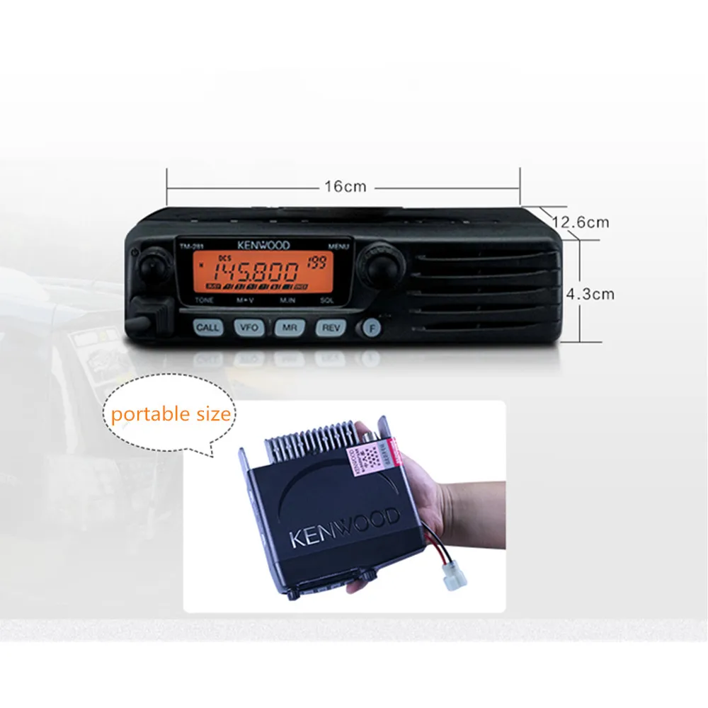 TM281A TM481A TM-281A VHF136-174MHz TM-481A UHF 400-470MHz 50W Vehicle mounted two way radio walkie talkie