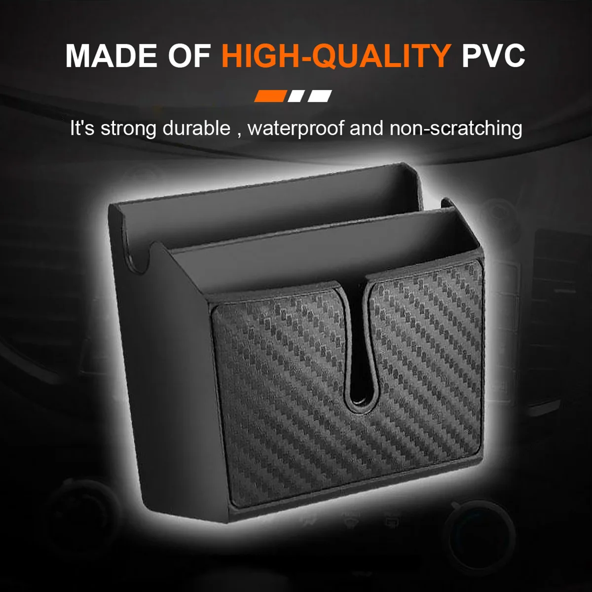 Car Organizer Auto Interior Accessor 2 models Fiber Car Storage Case Front Seat 2 Grids Car Storage Box Car Pocket Holder Gadget