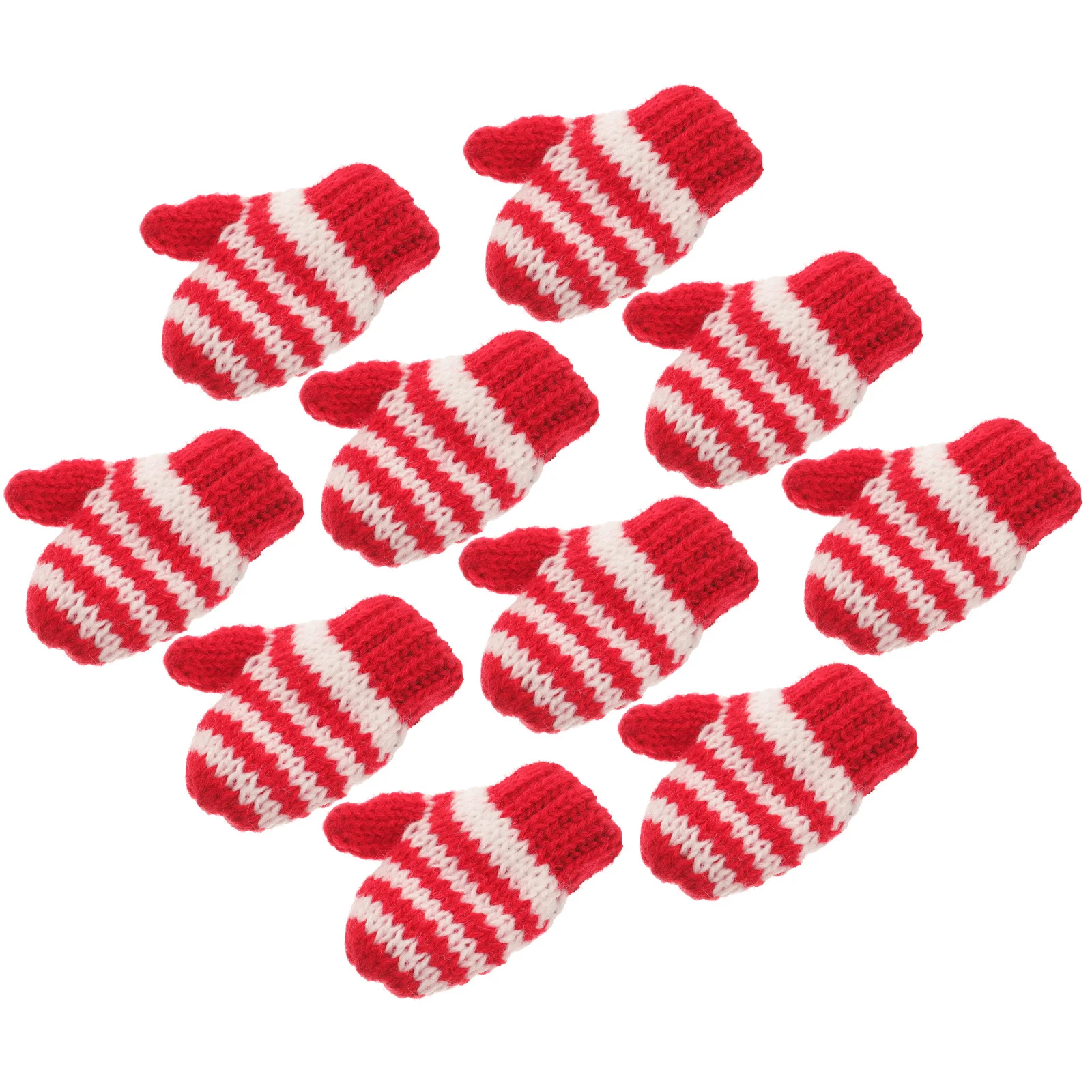 

10Pcs DIY Mini Yarn Gloves Decorative Knitting Ornaments Christmas Tree Mini House Craft Supplies Tiny Gloves Decorative Glove