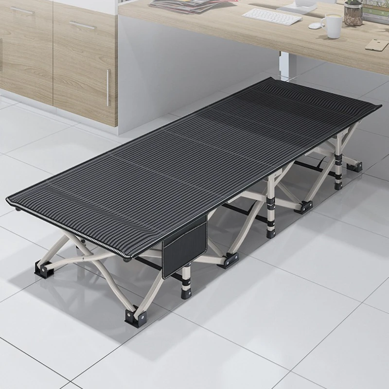 

Double-Layer Oxford Fabric Folding Bed: Heavy Duty 2400D Office Lounger, Thickened Washable Single Cot with Quiet Mechanism