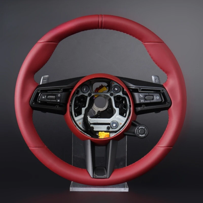 For Porsche full leather red steering wheel Porsche Taycan 991 911 992 718 918