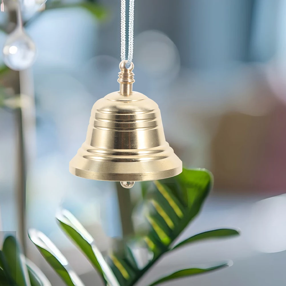 Timbre de puerta de cobre, timbre colgante de latón Vintage, adorno decorativo para el hogar, diseño minimalista de Interior moderno rústico