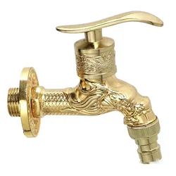 Antique Bronze Dragon Carved Tap Animal Shape Faucet Garden Bibcock Washing Machine Faucet Outdoor Faucet For Garden