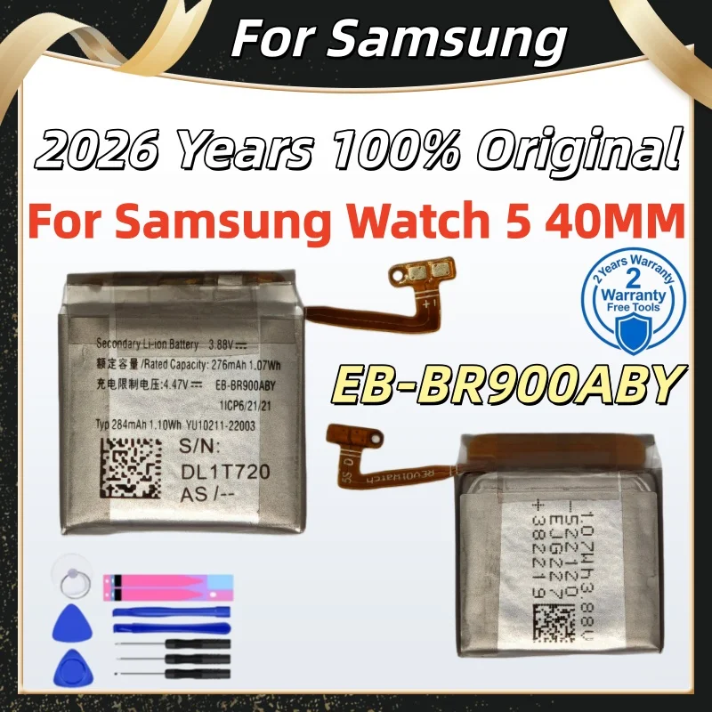2026 years 100% New 276mAh EB-BR900ABY Replacement Battery For Samsung Watch 5 40mm/ SM-R900/905 Smart Watch Batteries
