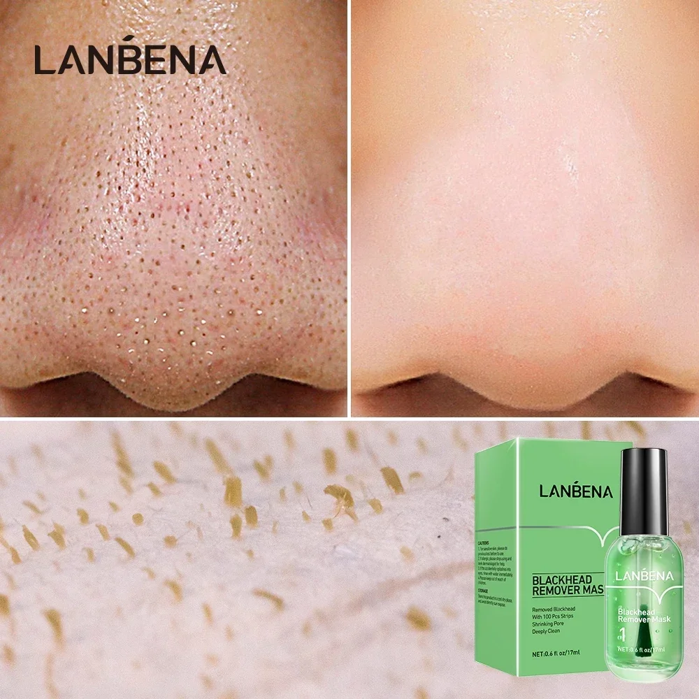 LANBENA Blackhead Remover Mask + Shrinks Pore Serum (Step 1+Step 2) Facial Acne Treatment 17ml view 5