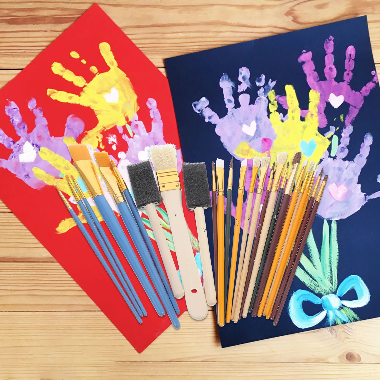 

25Pcs Multi-Function Paint Brushes Set Safe to Use for Kids Adults Oil Watercolor Art Drawing Supplies Painting Brush