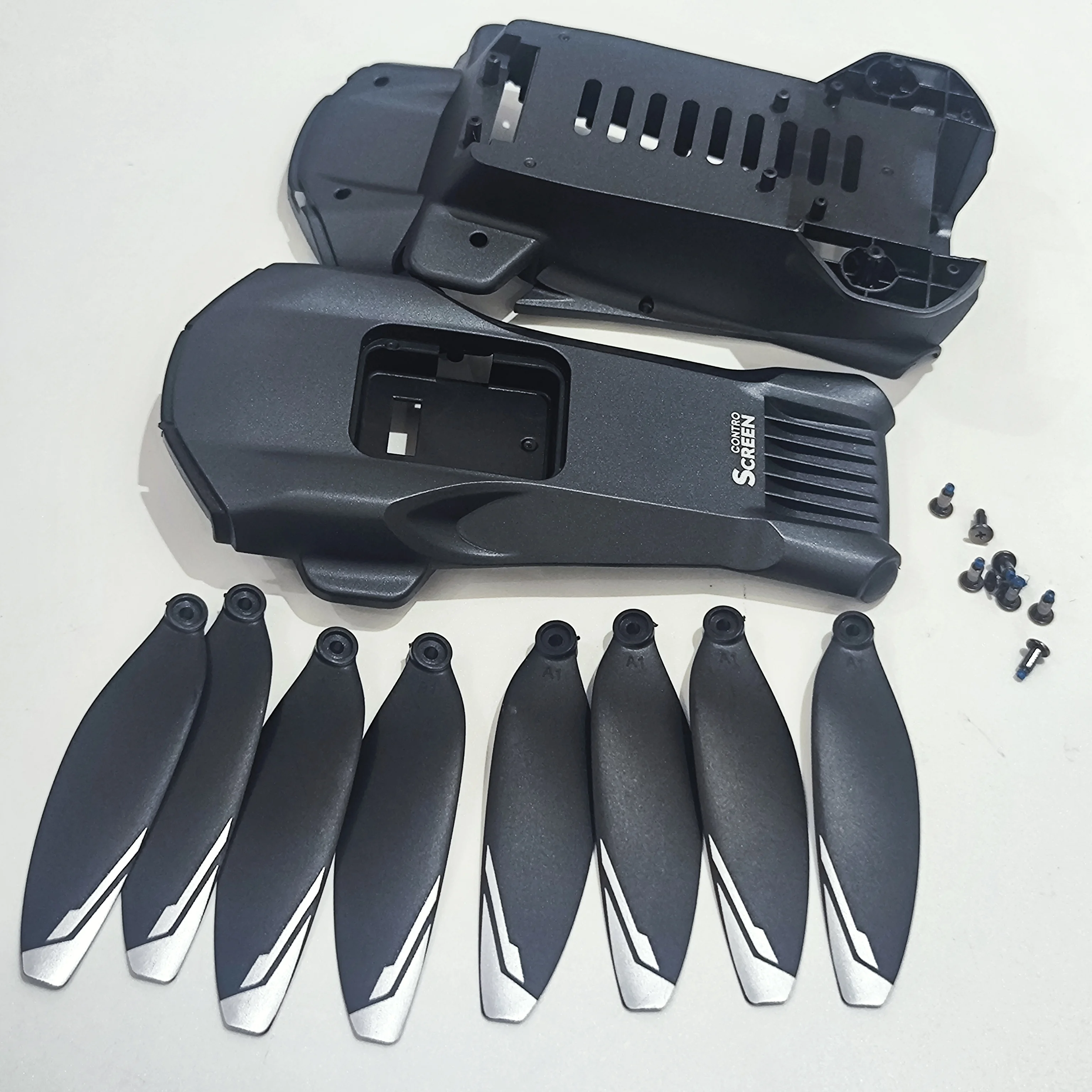XT606 Max Obstacle Avoidance Foldable Drone XT606MAX GPS Brushless Motor RC Quadcopter Body Shell Upper Lower Cover + Blade 8PCS