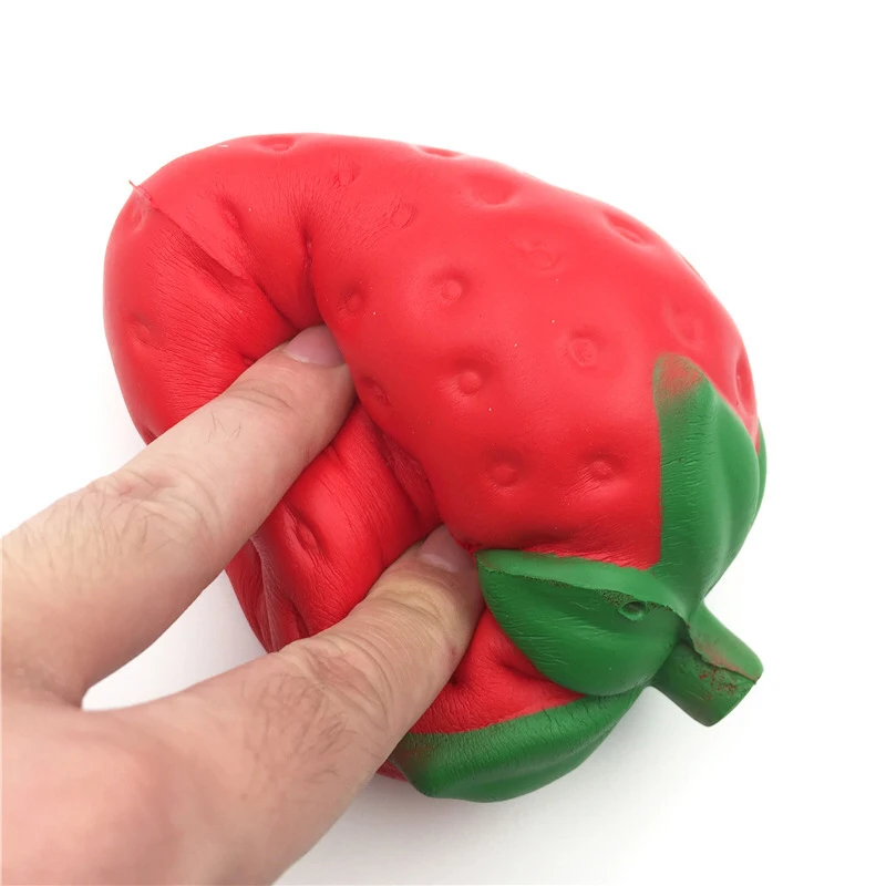 Hot Creative Slow Rebound Strawberry Soft Pinch Toys Simulation Fruit Ornaments Adult Children's Stress Relief Venting Toys Gift