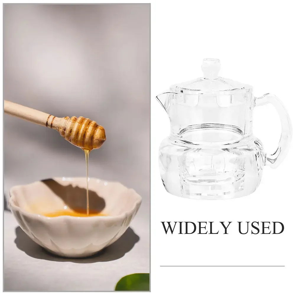 2Pcs Acrylic Honey Jar Syrup Dispenser Set No Spill Sealed Storage Container for Kitchen Home Honey Maple Syrup Jam Jelly view 3
