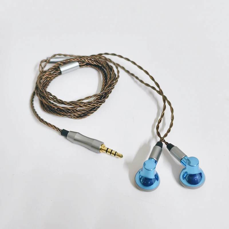 Słuchawki przewodowe LUN SHENG Yunling 14.2mm z płaską wtyczką, posrebrzany kabel, złącze MMCX, wymienny kabel. — zdjęcie produktu 4