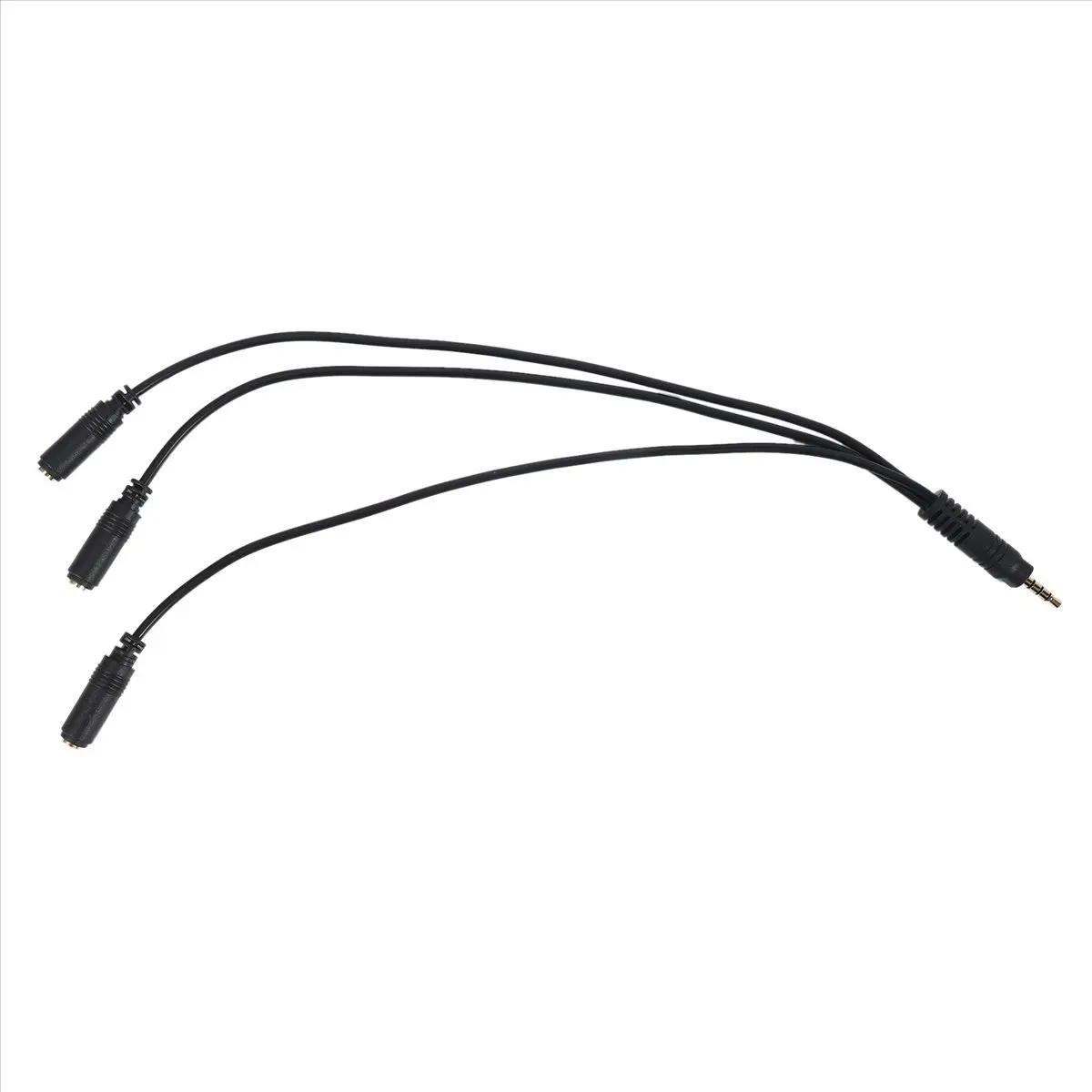 CCDDBG 2X 3.5mm Stereo Audio Splitter Cable Gold Plated 3.5mm (1/8 Inch) TRRS Stereo Plug Male to 3 x 1/8 Inch