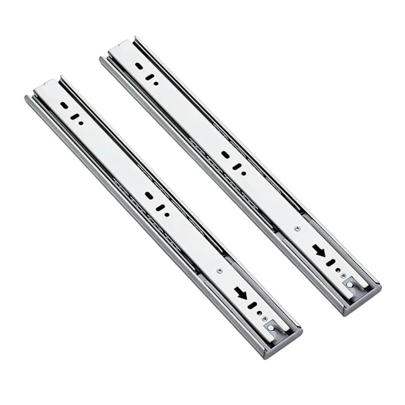 DTEN-Silver Soft Close Drawer Slides 2 Pairs, 14 Inch Heavy Duty Full Extension Ball Bearing Side Mount Tracks