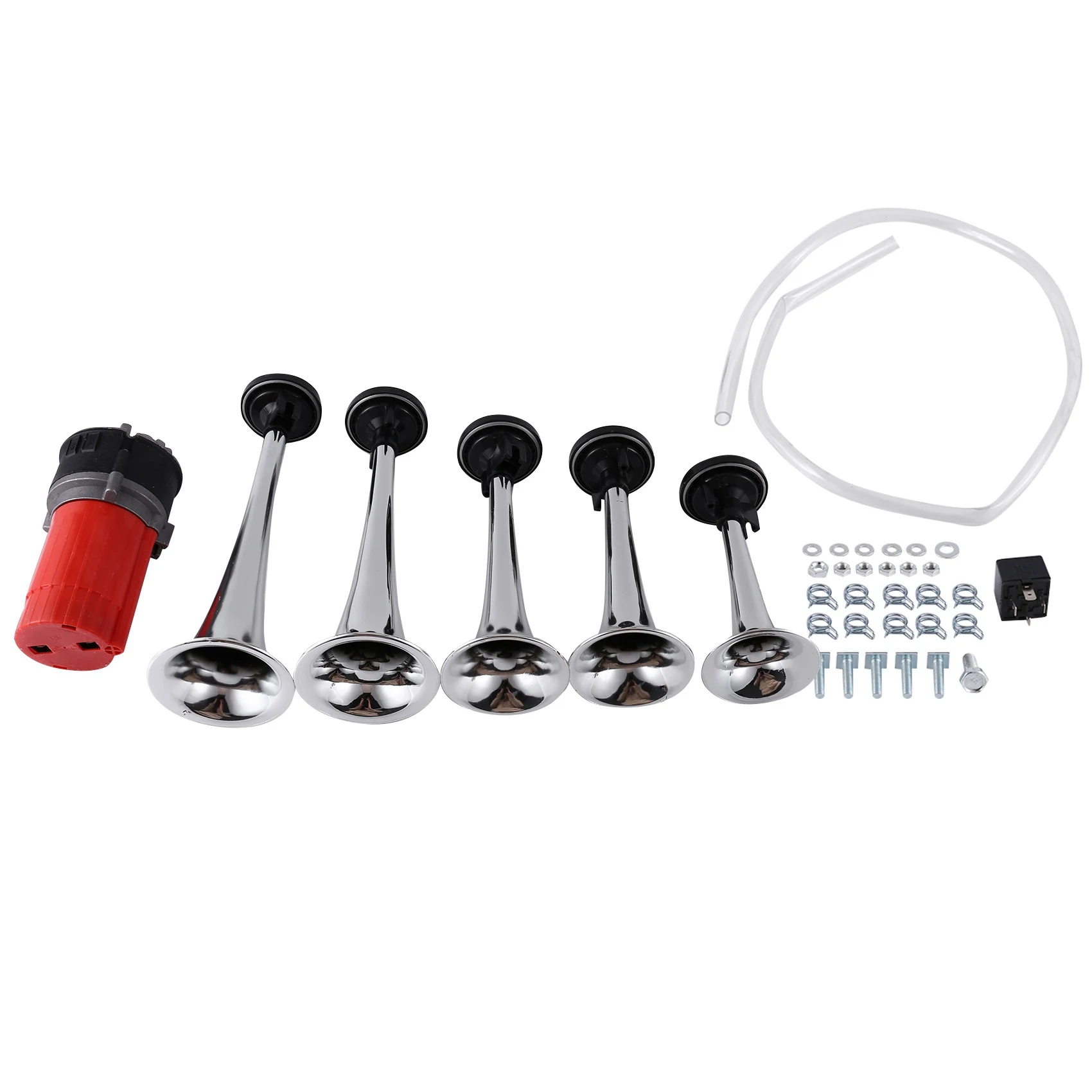 

125Db 12V Red Car Trumpet Air Horns Musical Air Horn of Hazzard General for Car Truck