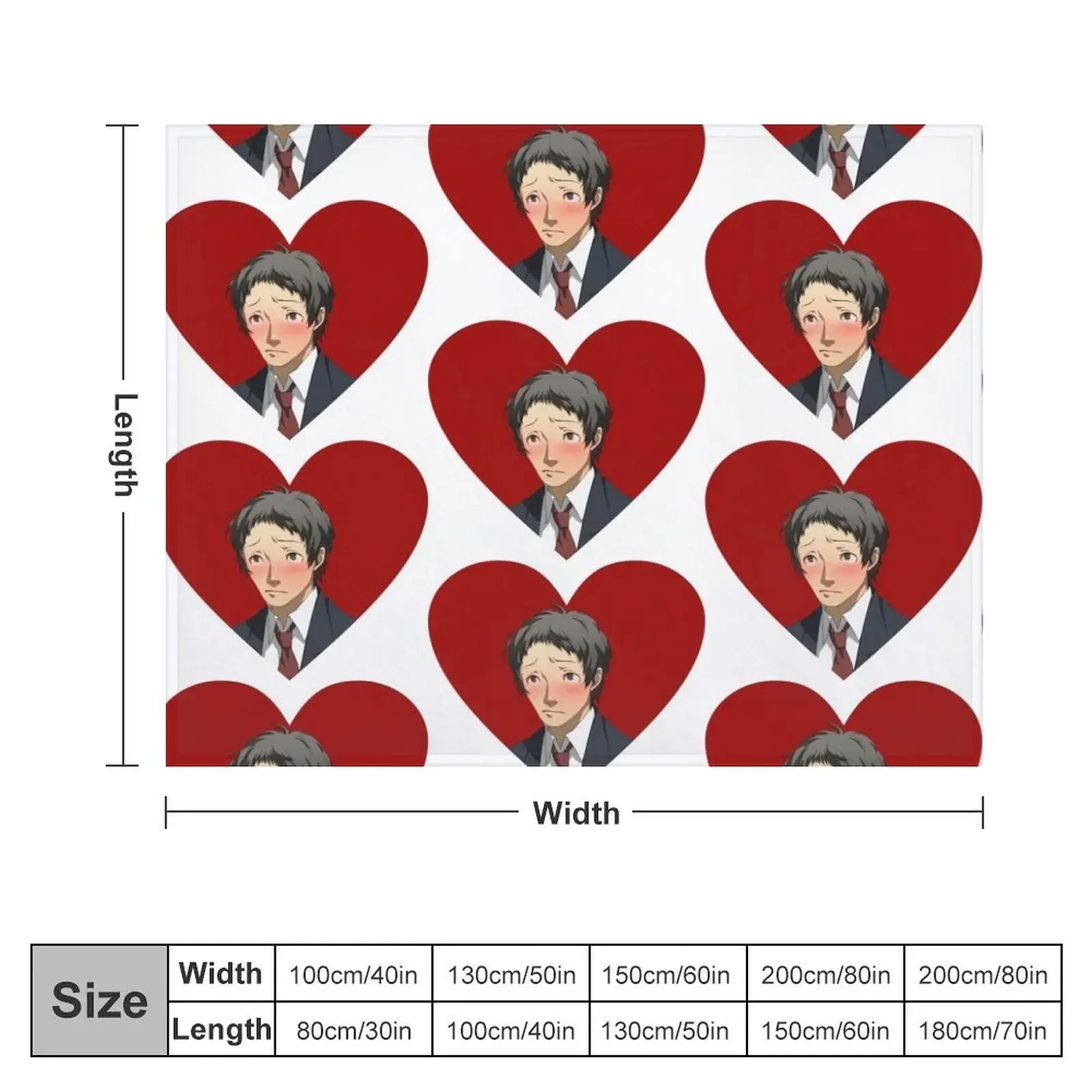 Tohru Adachi Portrait (Blushing Heart) Throw Blanket Flannels Warm christmas decoration Bed covers Blankets