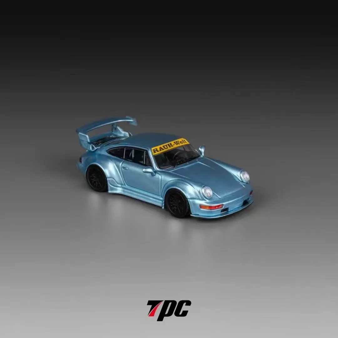 

Newly Stocks TPC 1:64 RWB964 Low Tail Wing Ice Blue Color Diecast Model Car In 2024