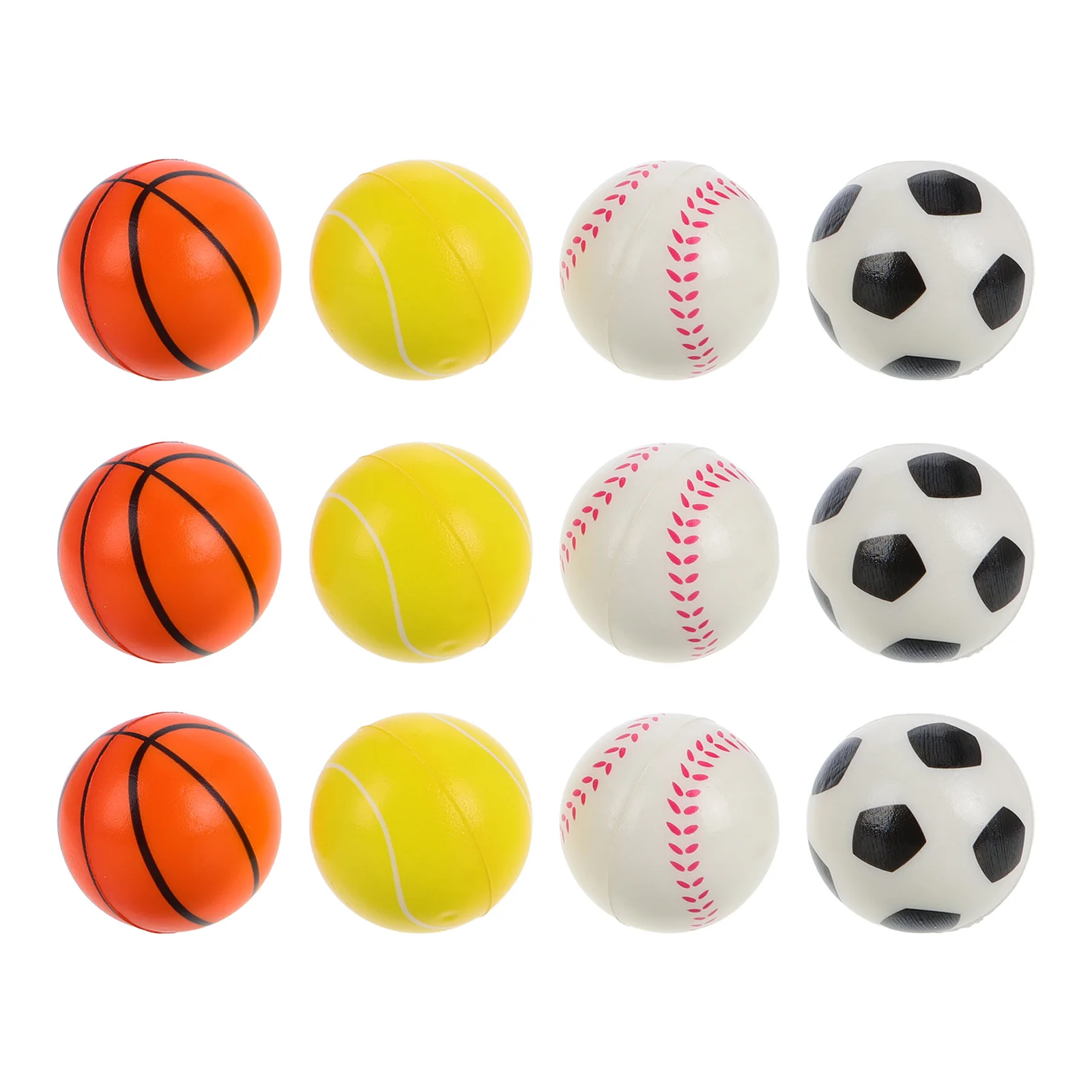 12 Uds pelotas hinchables de espuma suave de PU Mini pelotas deportivas juguetes favores de fiesta baloncesto fútbol tenis juegos relajación