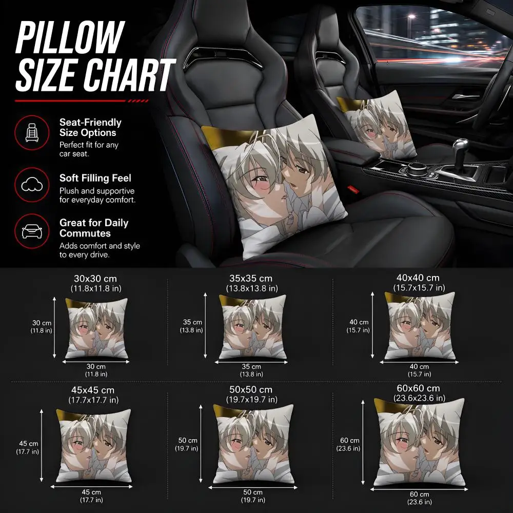 Yosuga no Sora Anime  Soft Plush  Double Print and Invisible Zipper for Sofa Home Car Use Cushion Cover