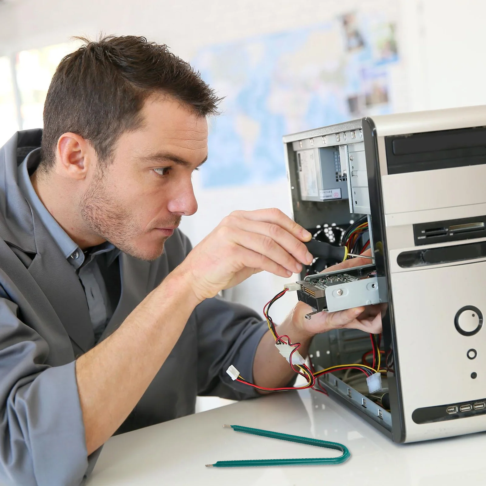 

Набор из 4 антистатических инструментов для извлечения микросхем (чипов) из нержавеющей стали и пластика для ремонта печатных плат, прецизионный захват электронных компонентов