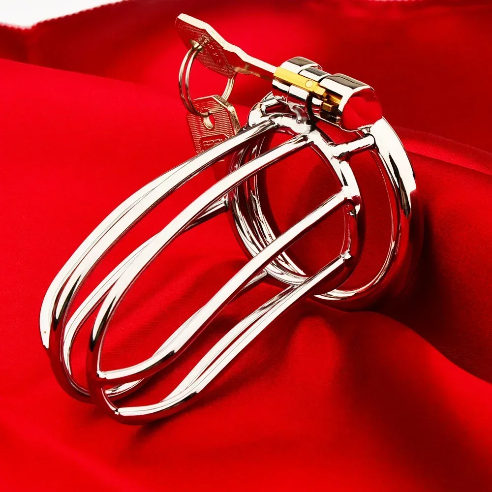 Stealth Lock Male Chastity Device Metal Cock Cage Erotic Urethral Lock Sex Toys For Men Gay Bondage Belt Penis Ring Adult Toy