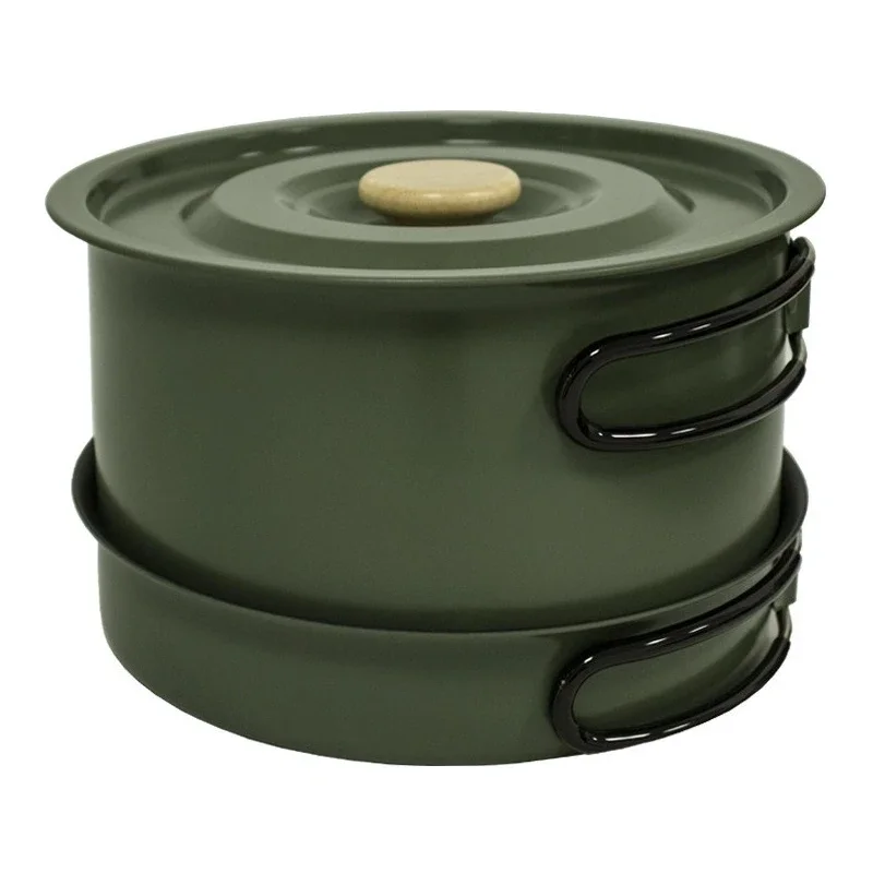 Outdoor Pot Set Camping Camping Cookware Portable Kettle Stainless Steel Frying Pan Frying Pan