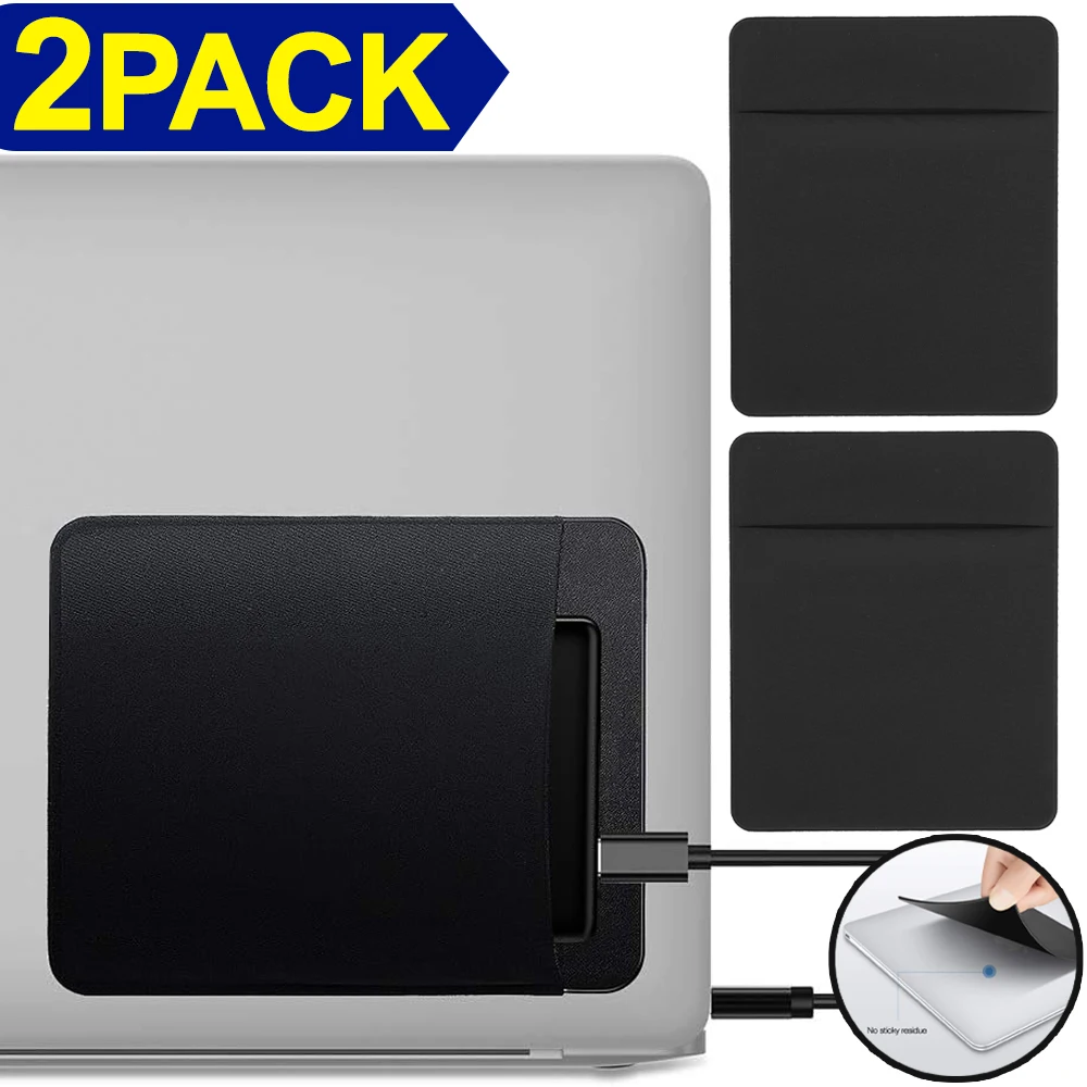 Self Adhesive Laptop Back Storage Bag for Chargers Data Cables Mouse Digital Hard Drive Pen Pocket Pouch Carrying Case