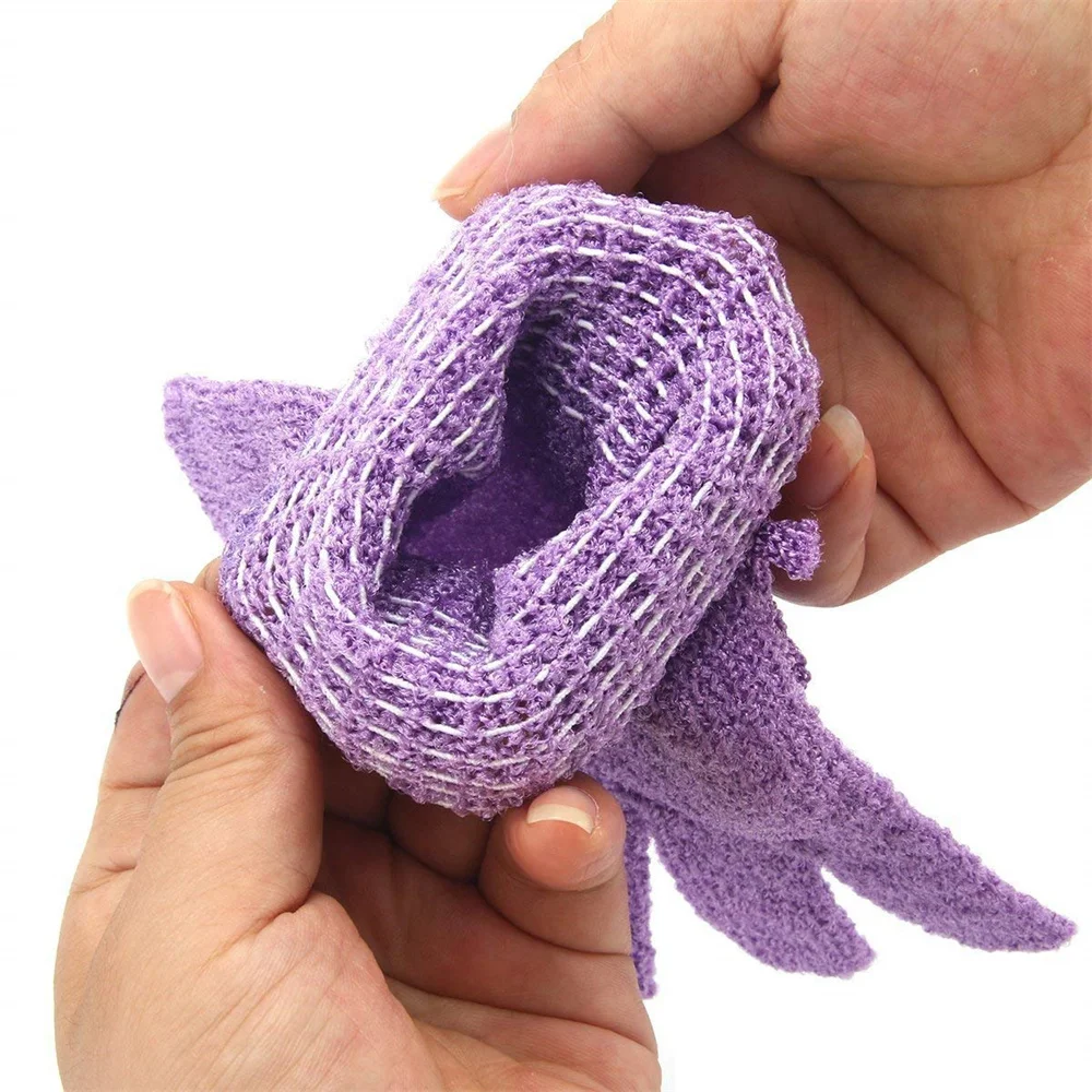 1Pc Exfoliating Bath Gloves Shower Deep Exfoliating Body Scrub Shower Scrubber Shower Exfoliating Gloves Women Men Body Clean