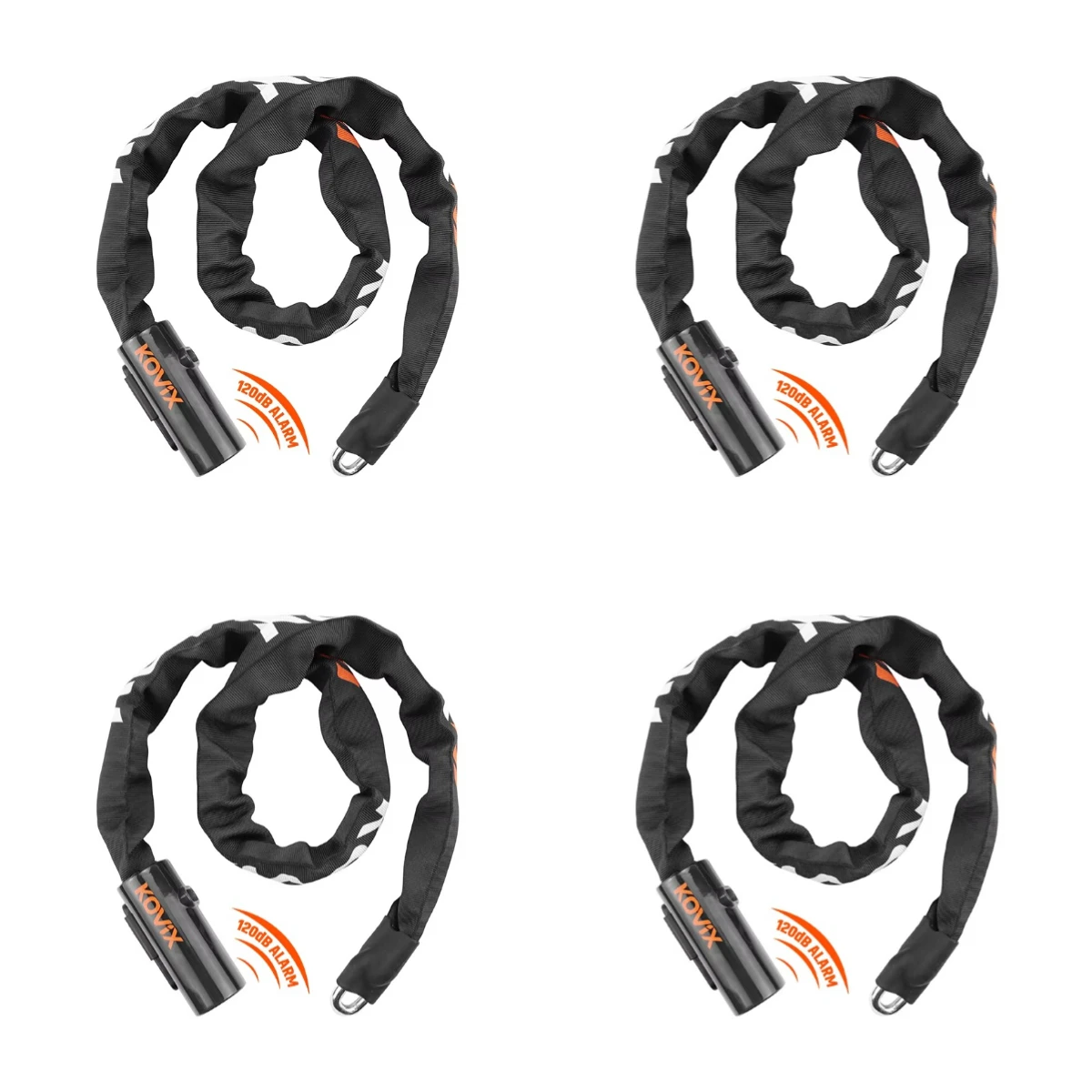 Built in 120dB Alarm Soocter Lock Bicycle Chain Bicycle Accessories Chain Lock Chain Bicycle Lock