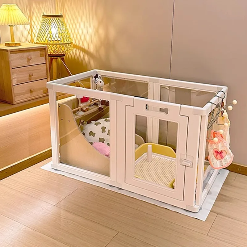 

Transparent Pet Playpen for Small Medium Dogs Indoor Puppy Pen with Door Portable Fence Kennel Foldable Cage for Puppy Kitten