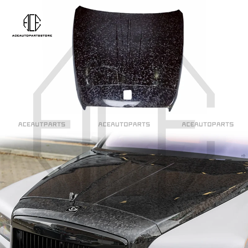 High quality Dry Forged carbon fiber M style front hood for Rolls Royce Cullinan upgrades engine hood