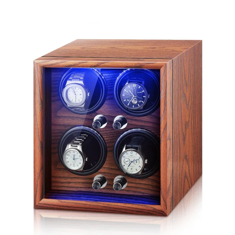 Luxury Automatic Watch Winder Display Case Rotating Wood Mechanical Watches Storage Box Display Gyro Watch Winders Organizer