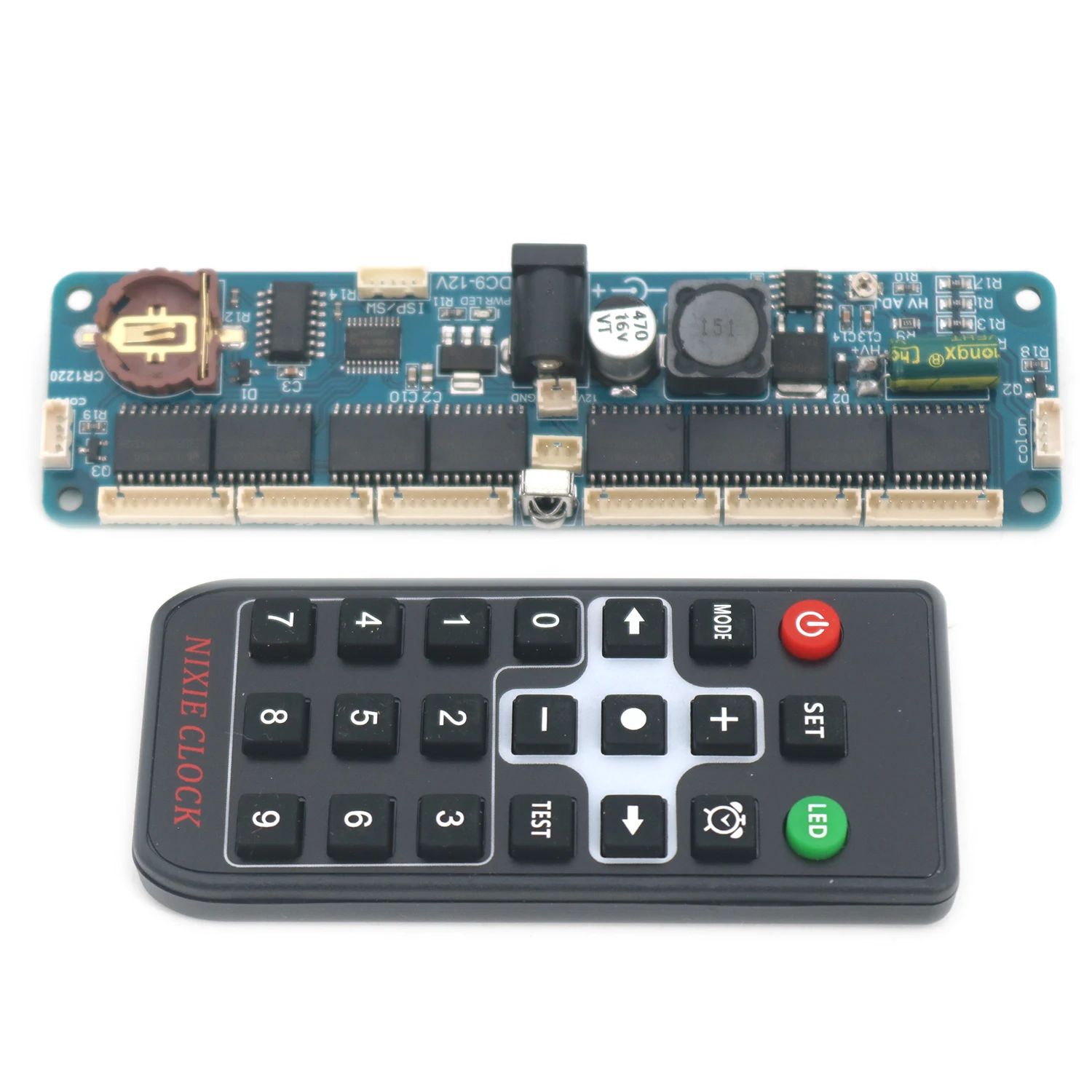 Imagem -06 - Nixie Tubo Relógio Placa-mãe Controlador Board Controle Remoto Universal Glow Tube Max1771 In12 In14 In18 In8 Qs301