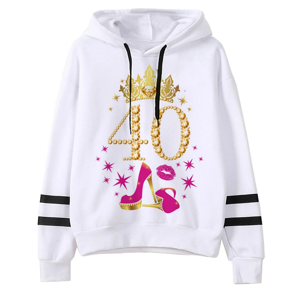 40 Ans 40th Years Birthday hoodie Y2K patterned funny winter anime sweater female pullover anime Y2K