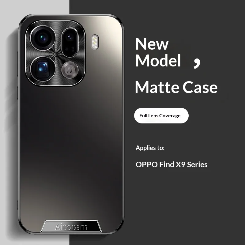 

Матовый чехол из ТПУ + матовый чехол для телефона из ПК для Oppo Find X9 X8 X7 X6 Pro, металлическая защита объектива, защита от падения, задняя крышка