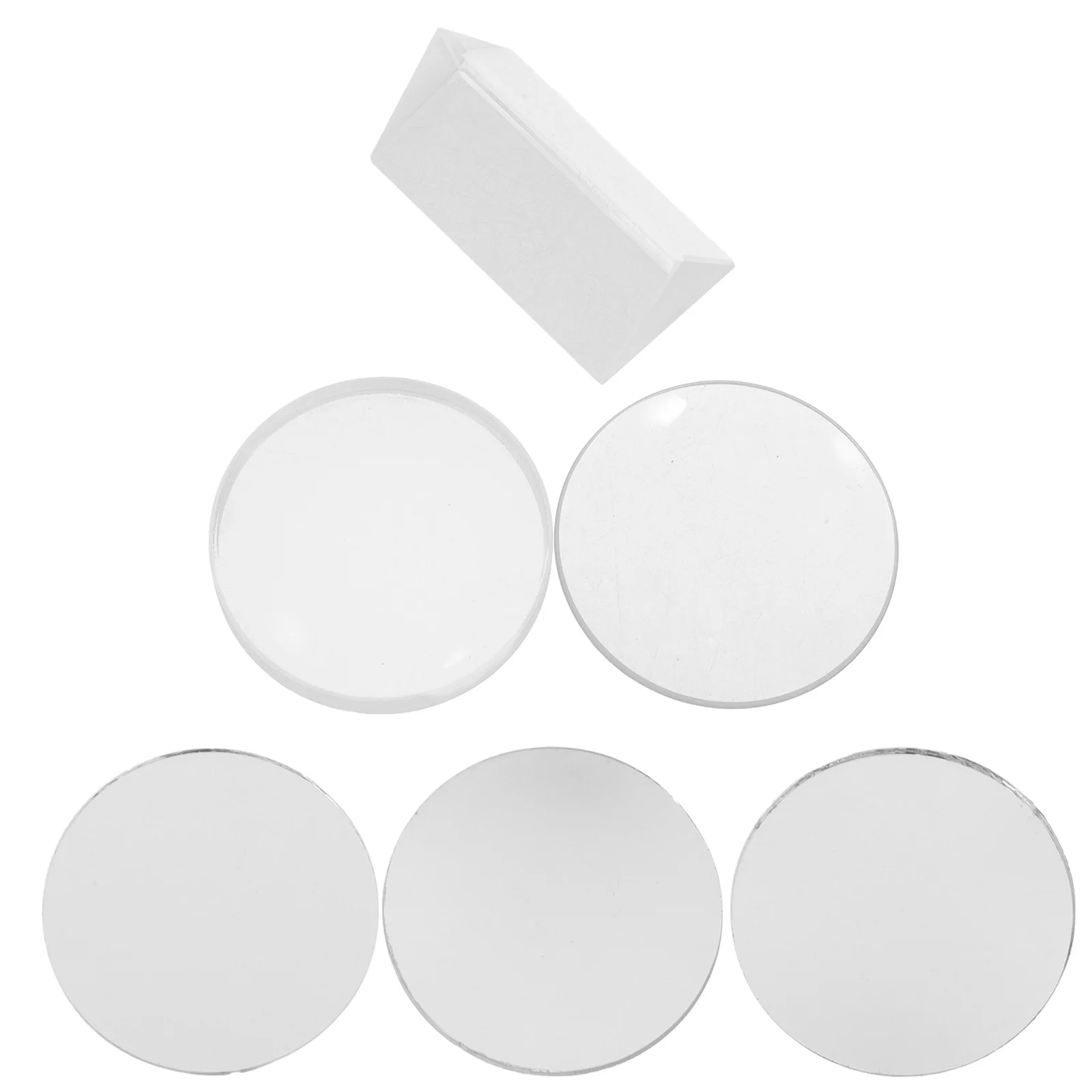 

1Set Optical Lens Set for Physics Teaching Lab Equipment Science Experiment Supplies with Clear Glass Lenses Physics Kit