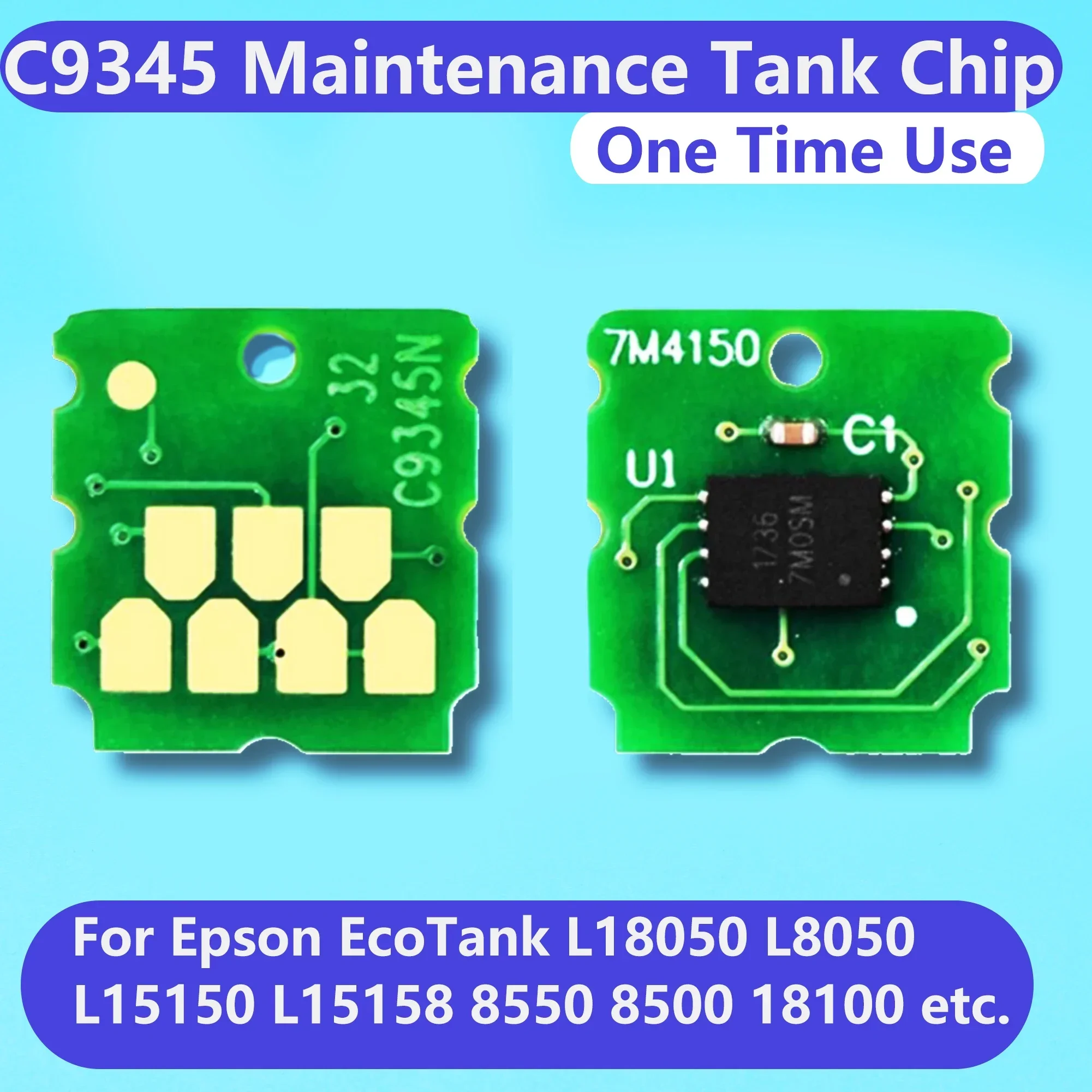 Serbatoio di manutenzione del Chip EcoTank L18050 C9345 per Epson L8050 18100 ET8550 8500 L8180 D570 L15150 L15160 16650 Chip della scatola dell'inchiostro di scarto