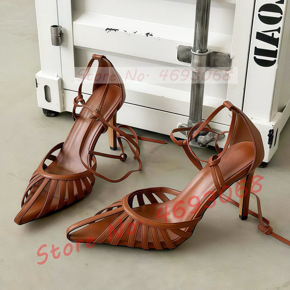 Braune spitze Zehensandalen fü – Crossfit Lady Bewertung und Preis