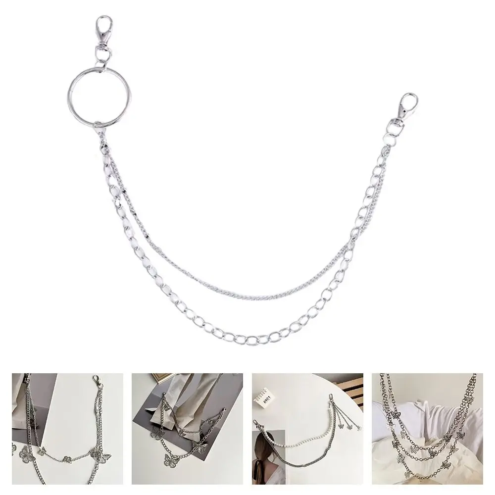 

Fashion Gothic Punk Street Belt Metal Alloy Hip Hop Waist Chain Harajuku Keychain Detail Fashion Accessories Women's Pants
