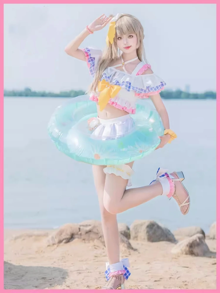 Kotori Minami Swimwear Anime Lovelive Cosplay Women Lovely Swimsuit Role Play Clothing Summer Beach Singing Suit Pre-sale