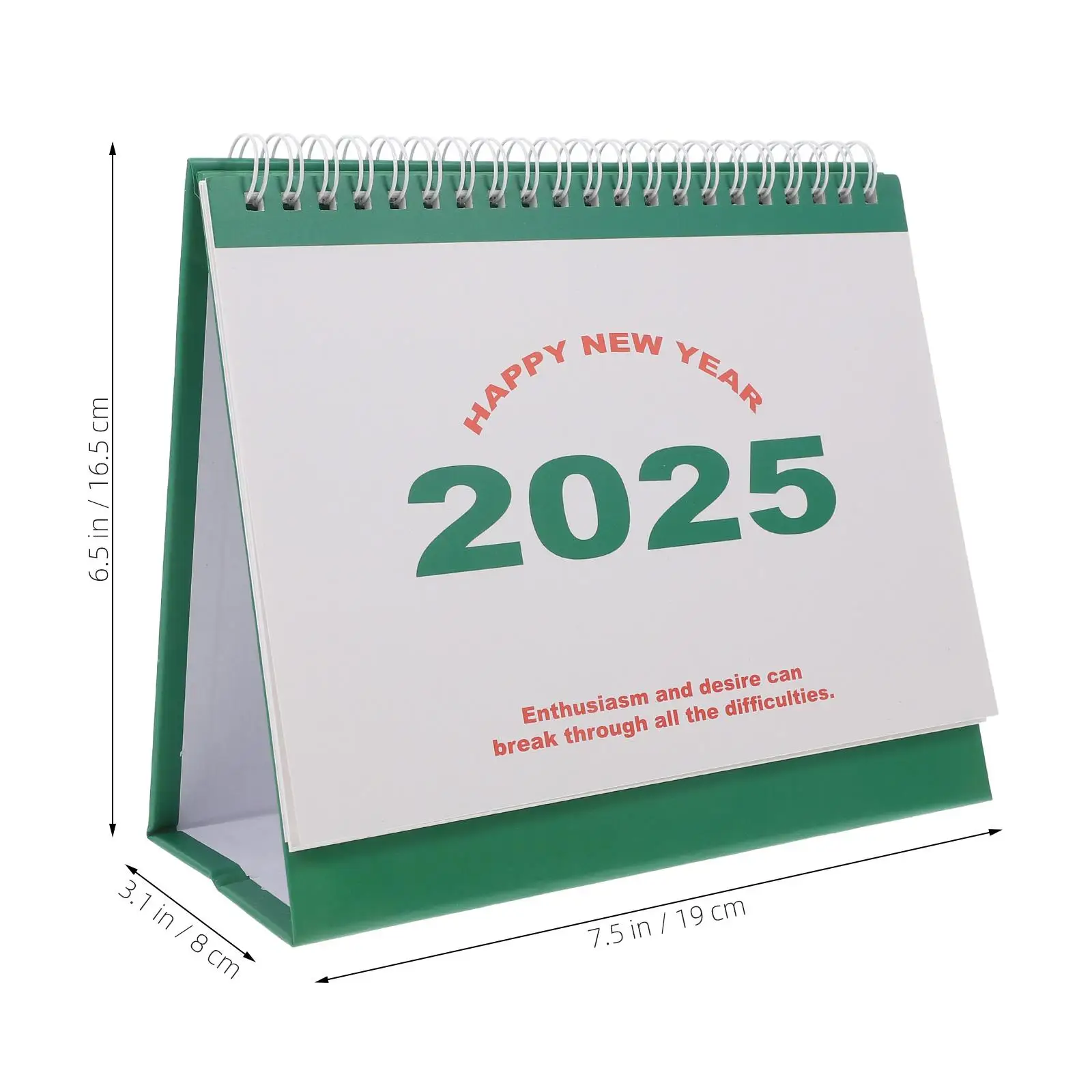 Simple Desk Calendar 2025 Fresh Planner Portable Standing Academic Home Mini Paper Schedule Tracking Cute Decorative